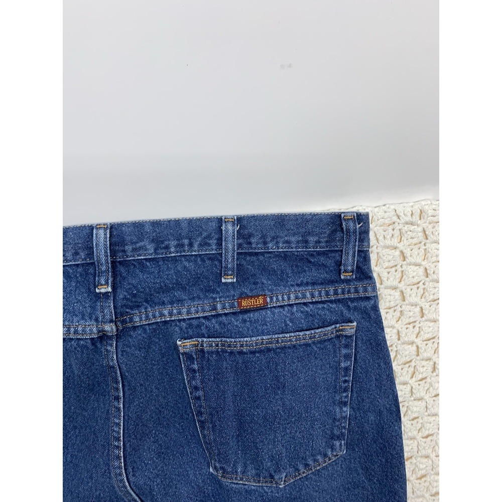Rustler Jeans Mens Tag 40x32 Approx 38x32 Straight‎ Leg Blue Denim 100%Cotton - Picture 4 of 9